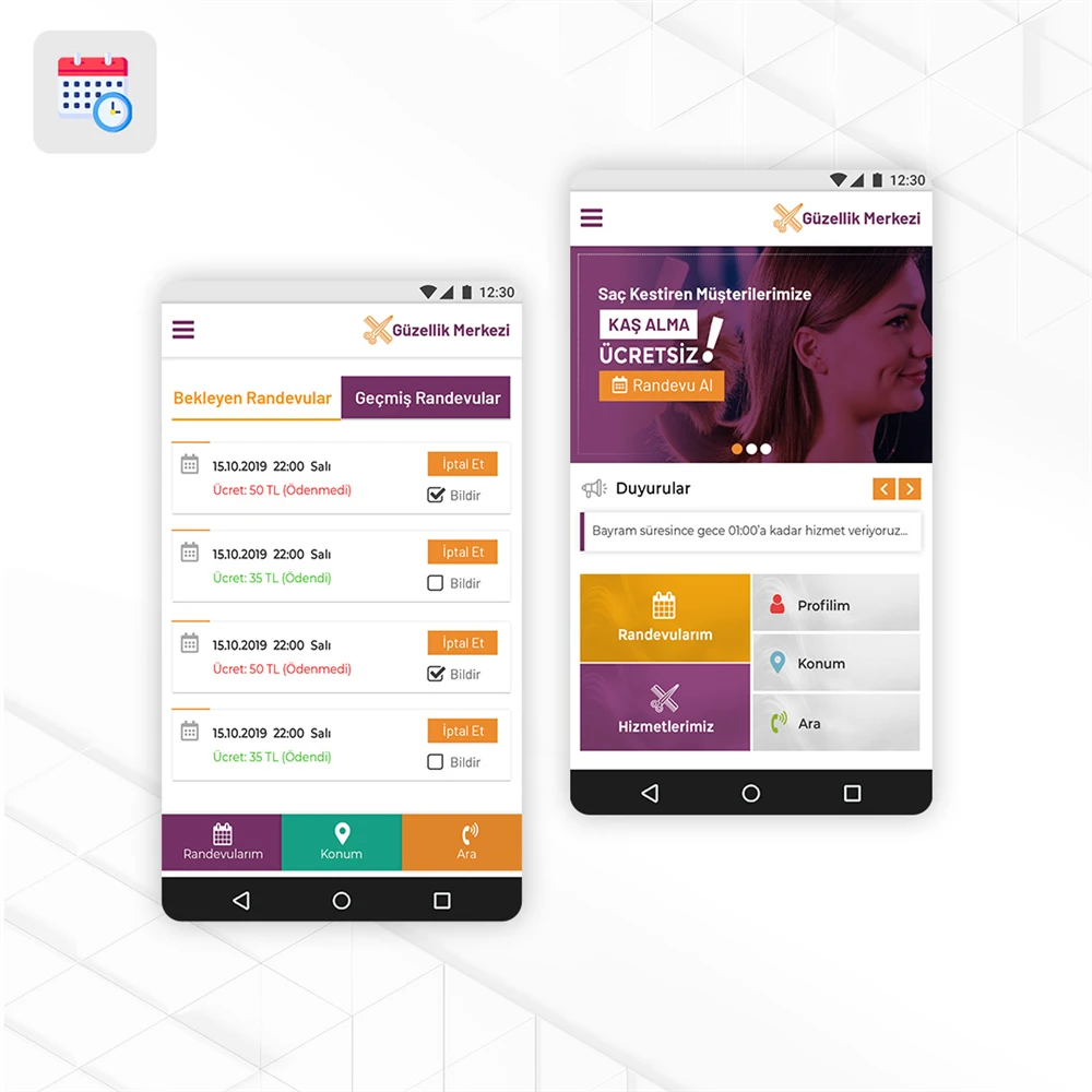 Randevu Mobil Uygulama Tasarımı