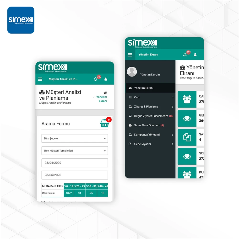 Simex CRM Mobil Tətbiq Proqramı